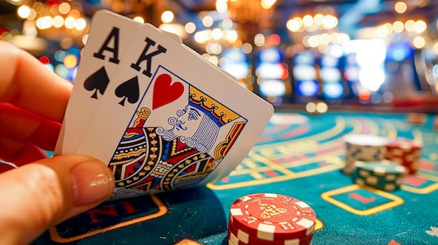 slot machine app showing live blackjack table and deposit options